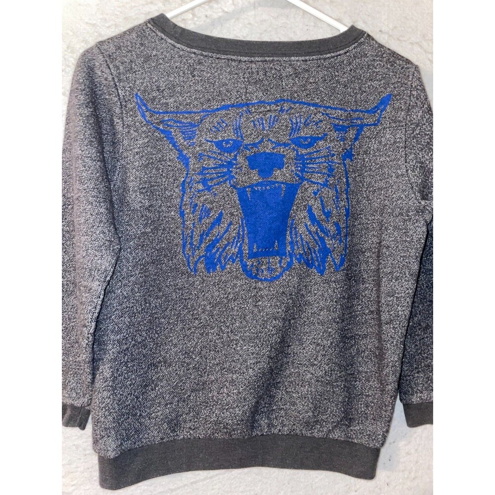 Victoria Secret Pink long sleeve sweatshirt logo UK blue Cats sz S women's vtg
